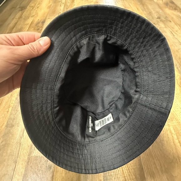 Karl Lagerfeld Black Hat with Red and Gold Accents - Picture 7 of 7